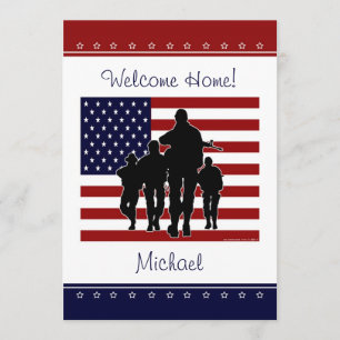 Military Welcome Home Personalized Name Invite