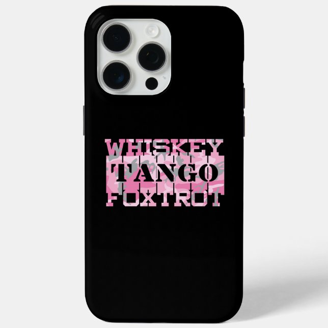 Military Whiskey Tango Foxtrot Pink Camo Case-Mate iPhone Case (Back)