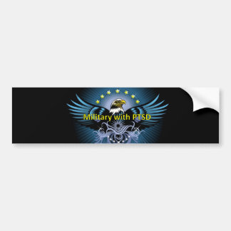 Military with PTSD Eagle Bumper Sticker