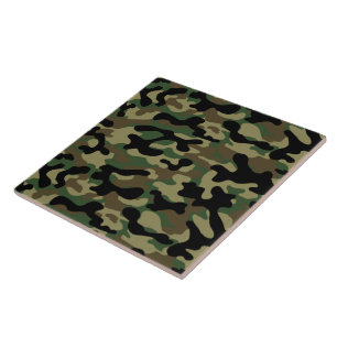 Military Woodland Camouflage Tile