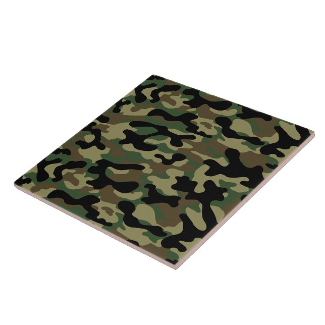 Military Woodland Camouflage  Tile (Side)