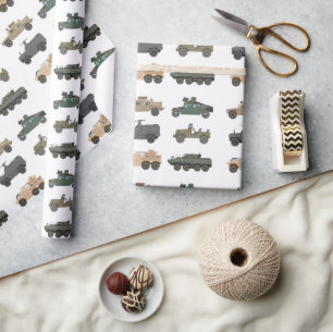 Military Wrapping Paper, Tanks Gift Wrap