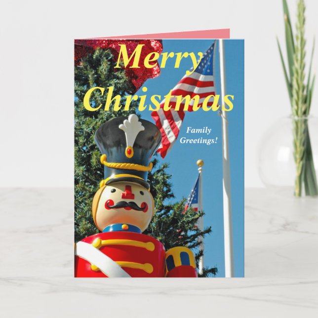 Military Xmas Standard,5" x 7"Folded Greeting Card (Front)