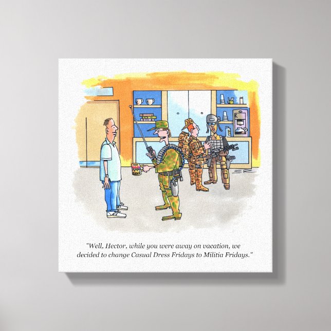 Militia Fridays canvas print (Front)