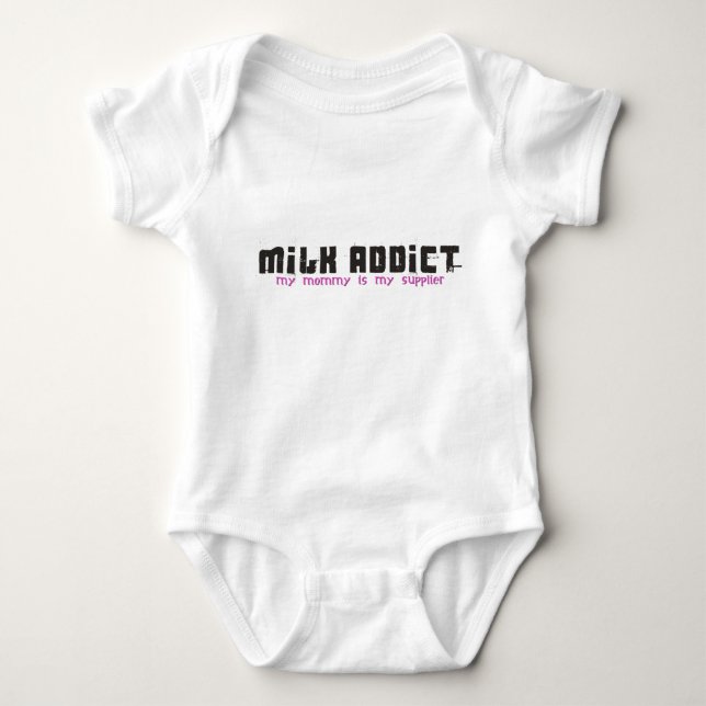 milk addict baby bodysuit (Front)