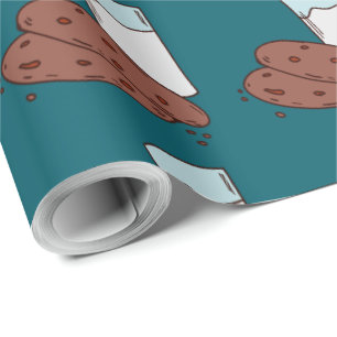 Milk and biscuit illustration  wrapping paper