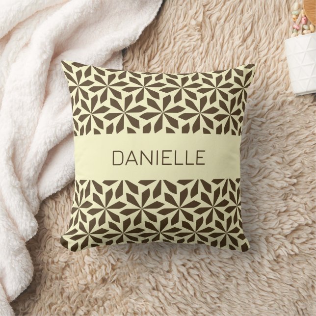 milk and chocolat pattern throw pillow (Blanket)