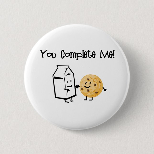 Milk and Cookies 2 Inch Round Button (Front)