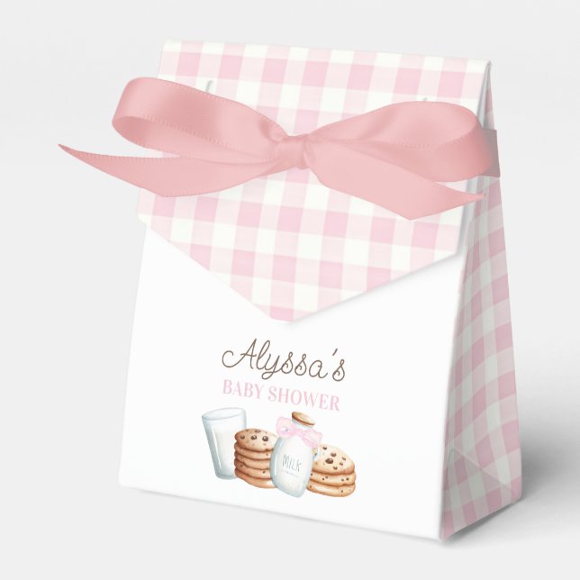 Milk and Cookies Baby Shower Favor Box (Front Side)