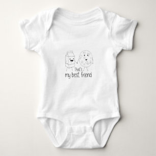 Milk and Cookies Best Friends BFF Friendship Art Baby Bodysuit