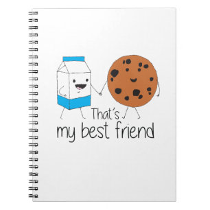 Milk and Cookies Best Friends BFF Friendship Art Notebook