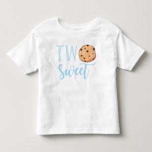 Milk and Cookies blue 2nd Birthday two sweet Toddler T-shirt