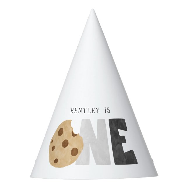 Milk and cookies first birthday party hats (Front)
