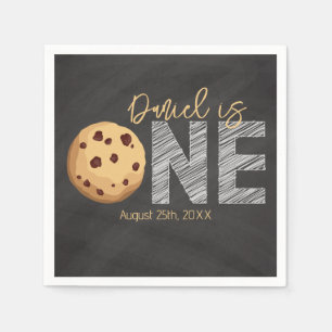Milk and Cookies First Birthday Party Napkin
