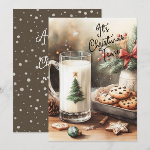 Milk and Cookies for Santa Holiday Card
