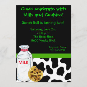 Milk and Cookies Invitation