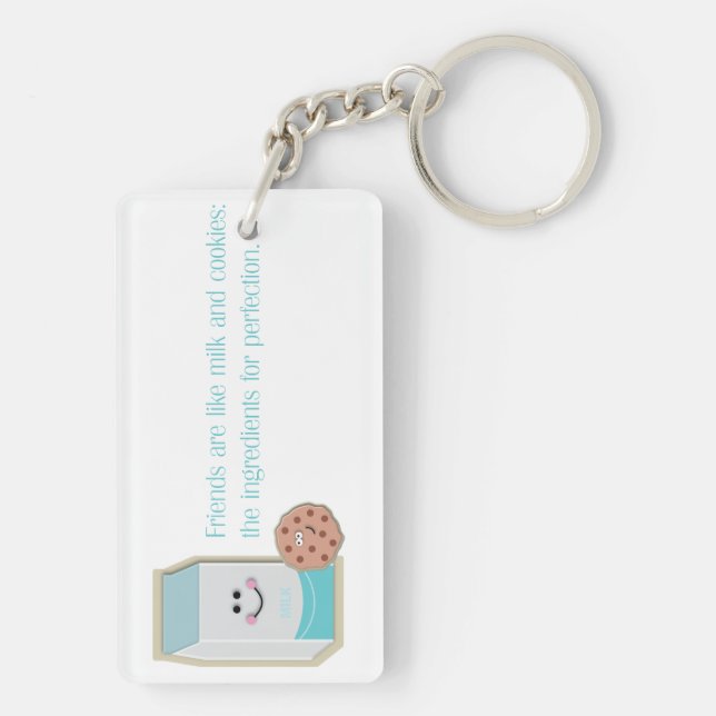 Milk and Cookies Keychain (Back)