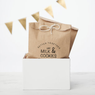 Milk and cookies kraft Wedding Favour Bag