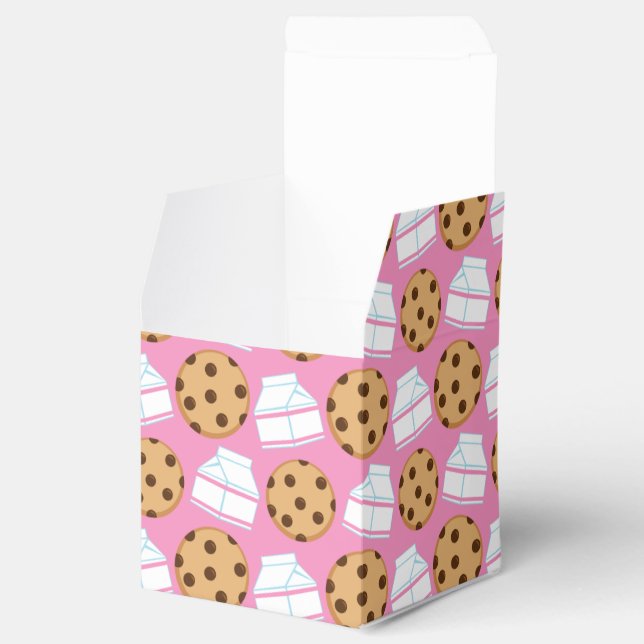Milk and Cookies Pattern Favor Box (Opened)