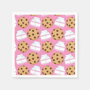 Milk and Cookies Pattern Napkin