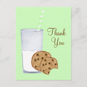 milk and cookies postcard