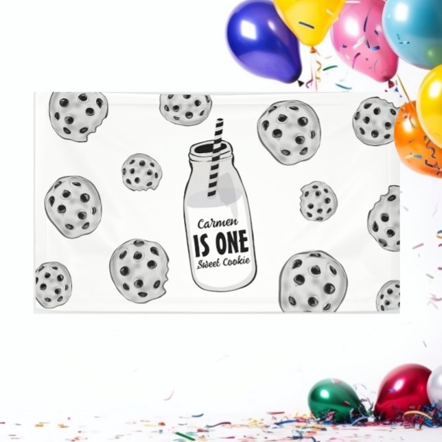 Milk and Cookies Sweet One Birthday Banner (Creator Uploaded)