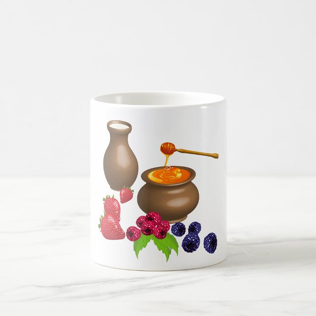 Milk and Honey with Berries Rustic Food Coffee Mug (Creator Uploaded)
