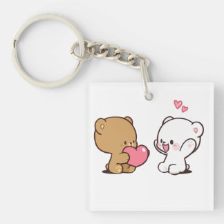 milk and mochat keychain