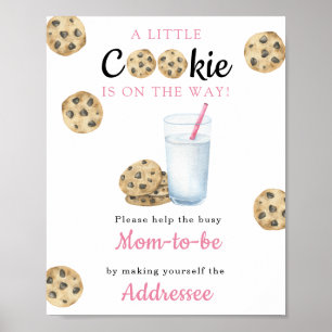 Milk baby shower Mom to be addressee Poster