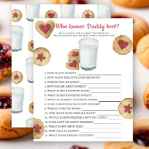 Milk baby shower - Who knows daddy best game