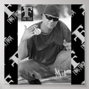 Milk black & white poster