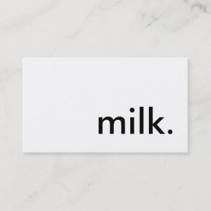 milk. business card