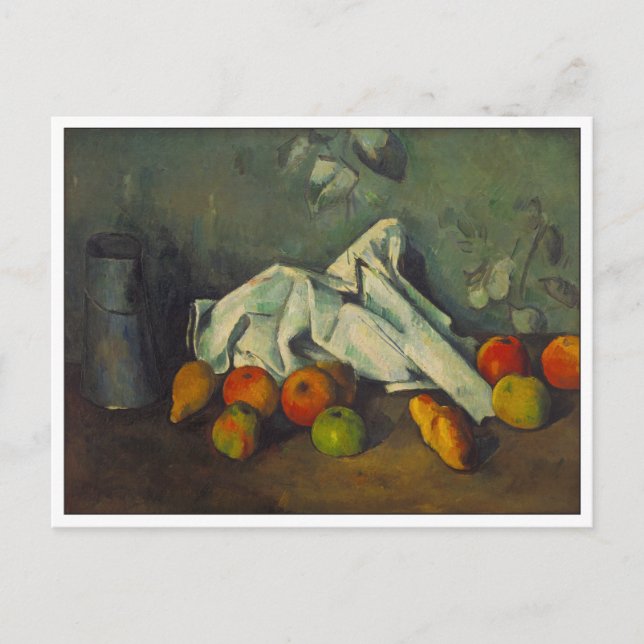 Milk Can and Apples by Cezanne Postcard (Front)