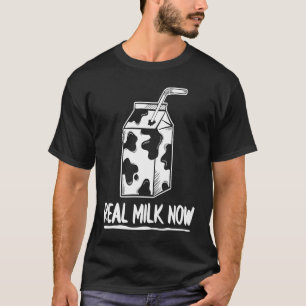Milk Carton Dairy Farming Farm  Farmer Cow Milk Tr T-Shirt
