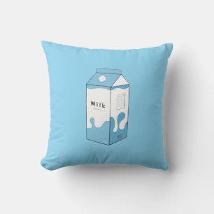 Milk Carton Design Throw Pillow