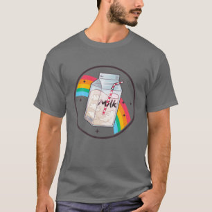 Milk Carton Rainbow Japan Style Otaku 80S Vaporwav T-Shirt