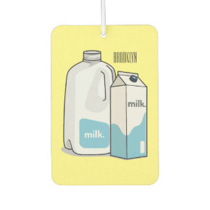 Milk cartoon illustration air freshener