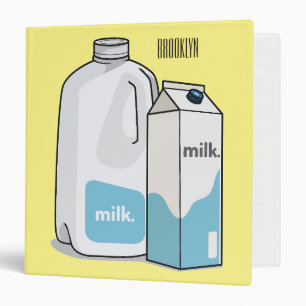 Milk cartoon illustration binder