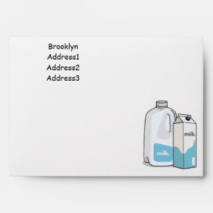 Milk cartoon illustration envelope