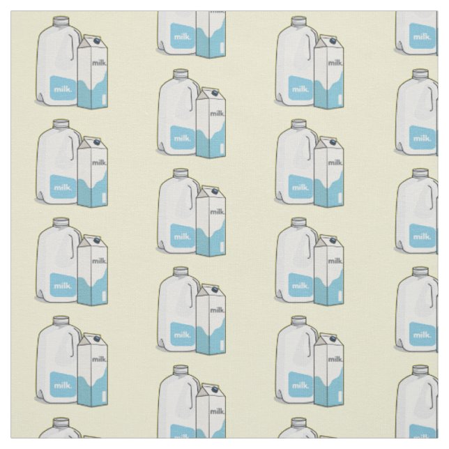 Milk cartoon illustration fabric (Swatch)