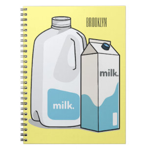 Milk cartoon illustration notebook