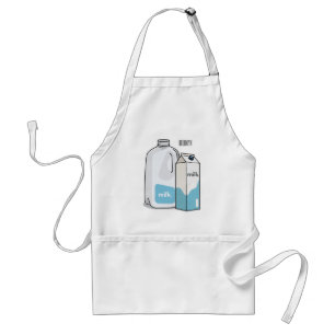 Milk cartoon illustration standard apron
