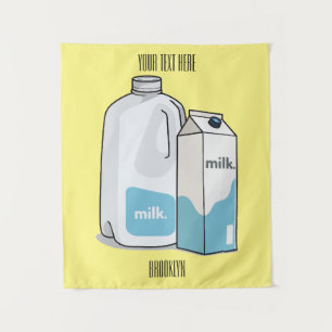 Milk cartoon illustration tapestry