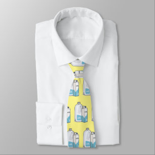 Milk cartoon illustration tie