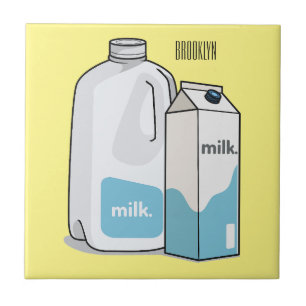 Milk cartoon illustration tile