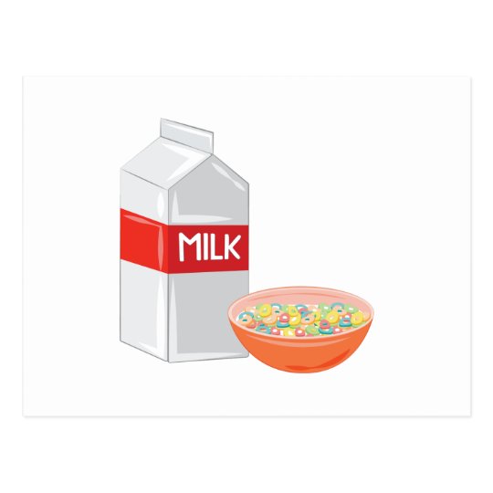 Milk & Cereal Postcard