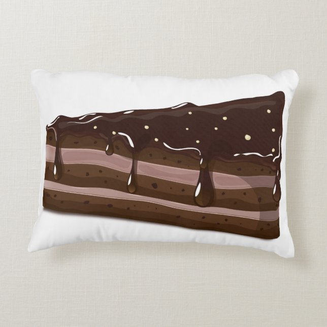 Milk Chocolate cake. Decorative Pillow (Back)