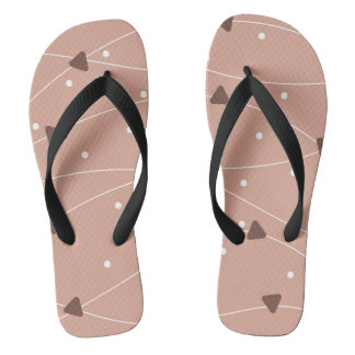 Milk Chocolate Chips Pattern Flip Flops