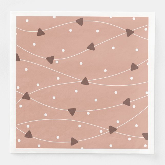 Milk Chocolate Chips Pattern Napkin (Front)