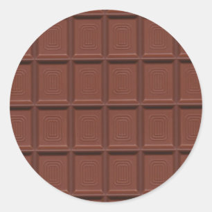 Milk chocolate classic round sticker